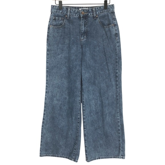 BAMBOO Denim - BAMBOO High Waisted Wide Leg Jeans Sz 3/26 Medium Wash Blue Denim Casual Relaxed